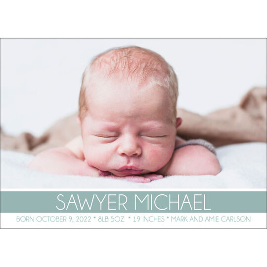 Sawyer Photo Birth Announcements